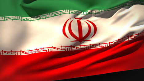 Digital-Generierte-Wehende-Iranische-Flagge