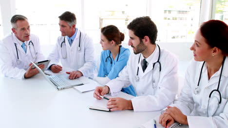 Medical-team-talking-during-a-meeting