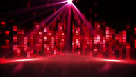 Red-music-pixel-design-with-lights
