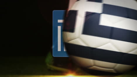 Football-player-kicking-greece-flag-ball