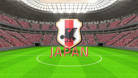 Mensaje-De-La-Copa-Mundial-De-Japón-Con-Insignia-Y-Texto.