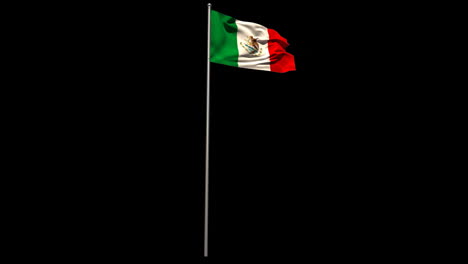 Mexico-national-flag-waving-on-flagpole