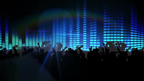 Nightclub-with-blue-lights-and-dancing-crowd