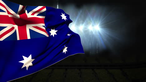 Große-Australische-Nationalflagge-Weht-