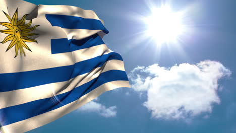 Uruguayische-Nationalflagge-Weht