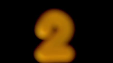 The-number-two-coming-into-focus-on-black-background
