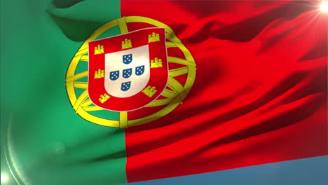 Gran-Bandera-Nacional-De-Portugal-Ondeando-