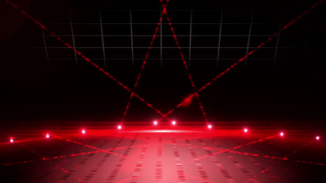 Red-laser-show-on-black-background
