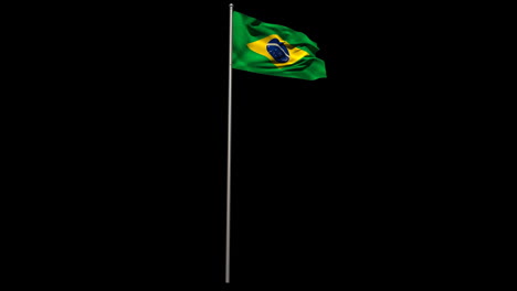 Bandera-Nacional-De-Brasil-Ondeando-En-El-Asta-De-La-Bandera