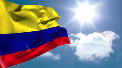 Kolumbiens-Nationalflagge-Weht