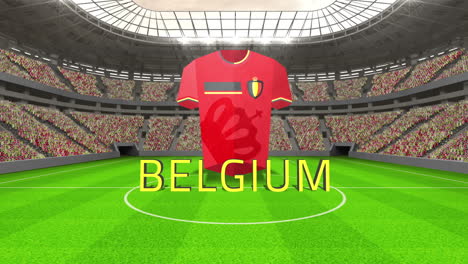 Mensaje-De-La-Copa-Mundial-De-Bélgica-Con-Camiseta-Y-Texto.