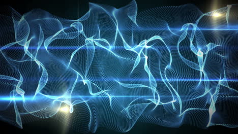 Blue-abstract-waves-on-black-background
