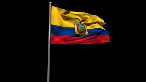 Ecuadorianische-Nationalflagge-Weht-Am-Fahnenmast