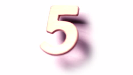 The-number-5-rising-on-white-background