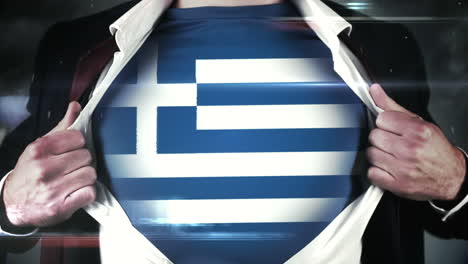 Geschäftsmann-öffnet-Hemd-Und-Enthüllt-Griechische-Flagge