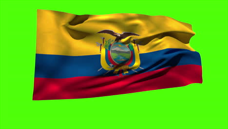 Bandera-Nacional-De-Ecuador-Ondeando-En-La-Brisa