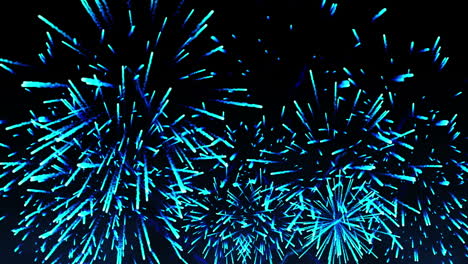 Blaues-Feuerwerk-Explodiert-Auf-Schwarzem-Hintergrund