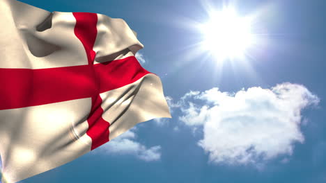 England-Nationalflagge-Weht