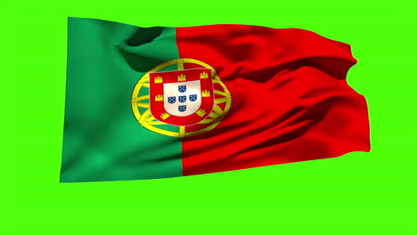 Portugals-Nationalflagge-Weht-Im-Wind