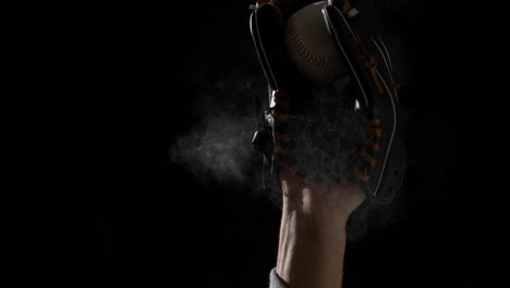 Hand-Im-Baseballhandschuh-Fanghandschuh