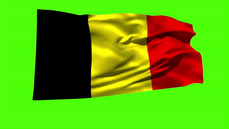 Bandera-Nacional-De-Bélgica-Ondeando-En-La-Brisa