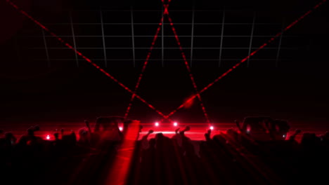 Nightclub-with-red-laser-show-and-dancing-crowd