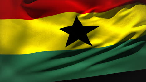 Digitally-generated-ghana-flag-waving