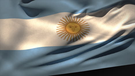 Digitally-generated-argentina-flag-waving