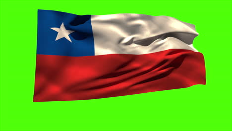 Chile-national-flag-blowing-in-the-breeze