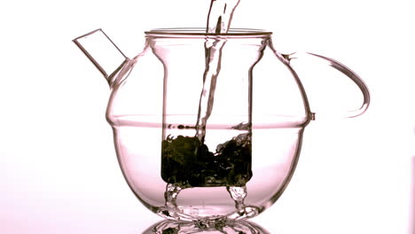 Water-pouring-over-loose-tea-in-teapot