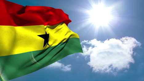 Ghanas-Nationalflagge-Weht