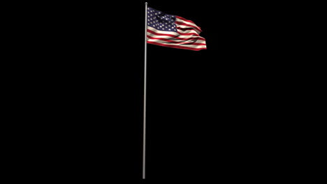 Bandera-Nacional-Americana-Ondeando-En-El-Asta-De-La-Bandera