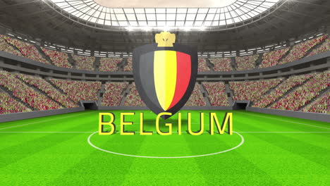 Belgien-WM-Nachricht-Mit-Abzeichen-Und-Text
