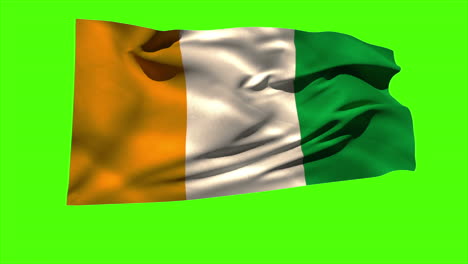Elfenbeinküste-Nationalflagge-Weht-Im-Wind