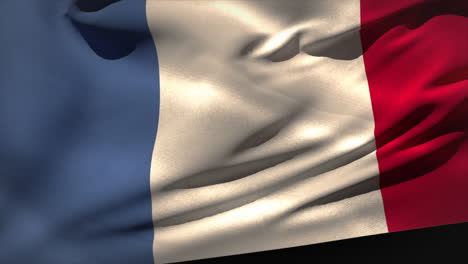 Digitally-generated-france-flag-waving