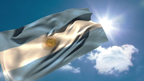 Argentiniens-Nationalflagge-Weht-Im-Wind