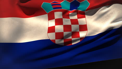 Bandera-De-Croacia-Generada-Digitalmente-Ondeando