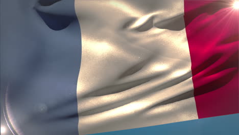 Large-france-national-flag-waving-