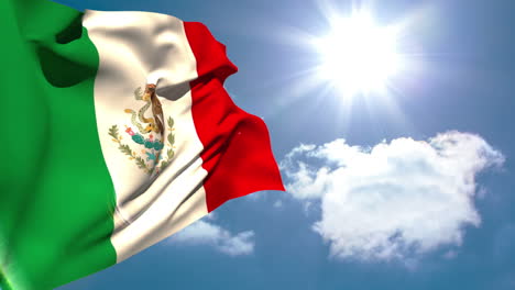 Bandera-Nacional-Mexicana-Ondeando