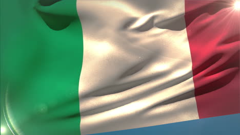 Große-Italienische-Nationalflagge-Weht-