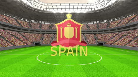 Mensaje-De-La-Copa-Mundial-De-España-Con-Insignia-Y-Texto.