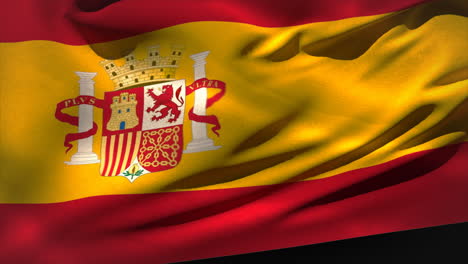 Digitally-generated-spain-flag-waving