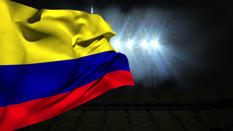 Gran-Bandera-Nacional-De-Colombia-Ondeando-