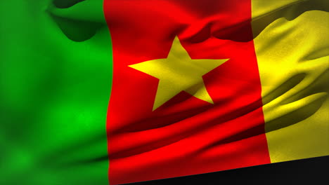 Bandera-De-Camerún-Generada-Digitalmente-Ondeando