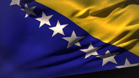 Bandera-De-Bosnia-Generada-Digitalmente-Ondeando
