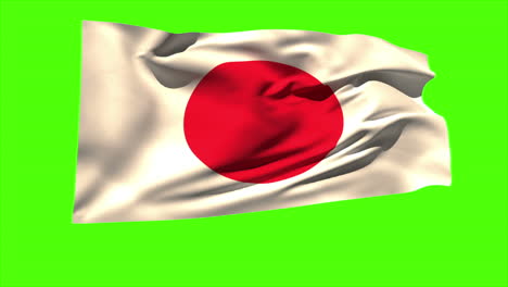 Japanische-Nationalflagge-Weht-Im-Wind