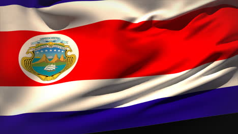 Bandera-De-Costa-Rica-Generada-Digitalmente-Ondeando