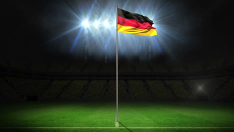 Germany-national-flag-waving-on-flagpole