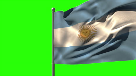 Argentinien-Nationalflagge-Weht-Am-Fahnenmast-