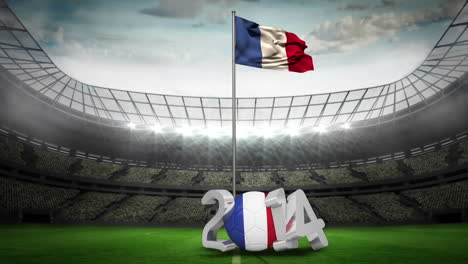 France-national-flag-waving-in-football-stadium